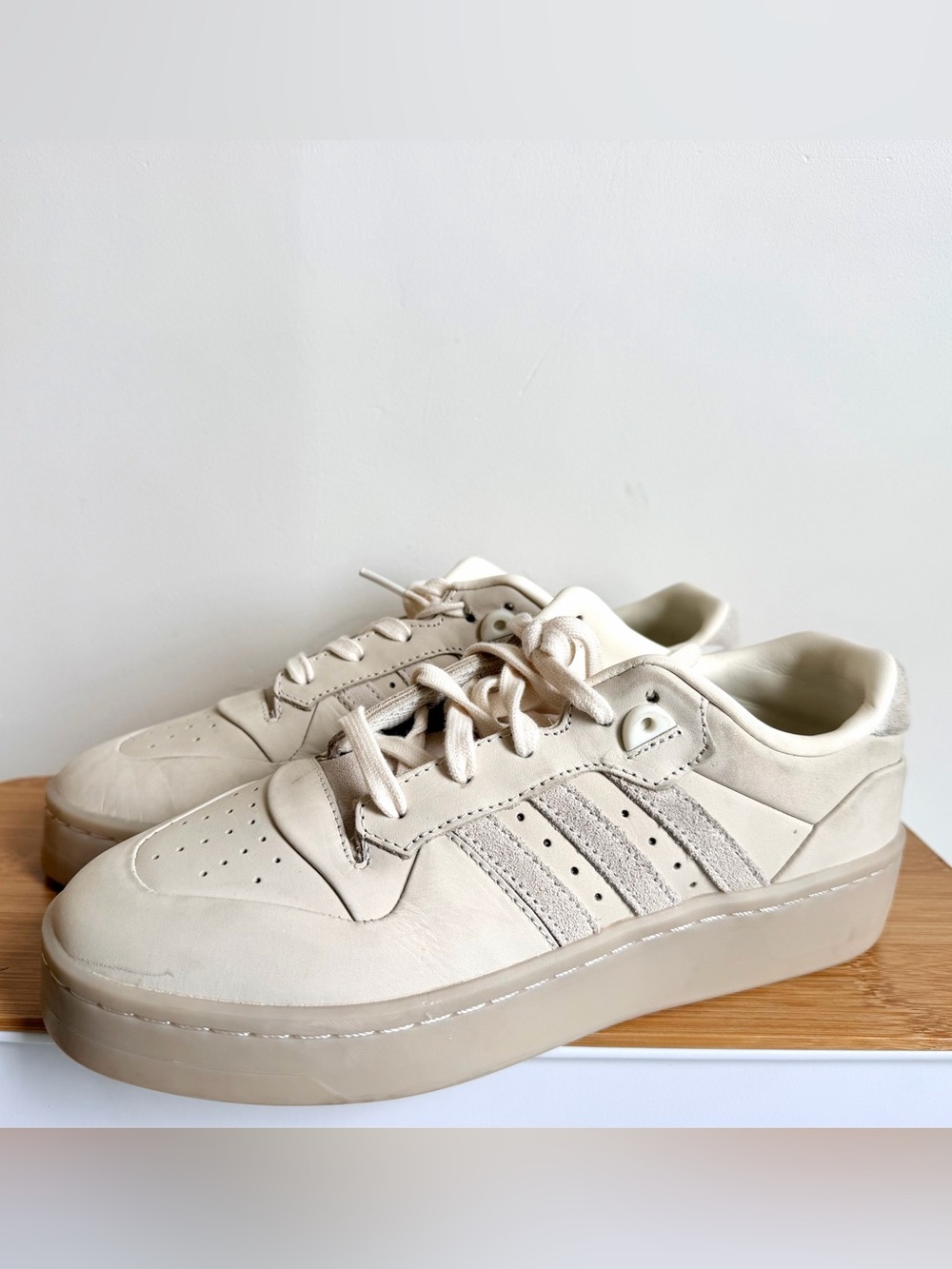 adidas Cream White Platform Sneakers